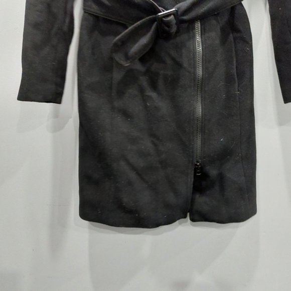 Soia & Kyo Black Belted Full Zip Wool Jacket Medium - Picture 4 of 9